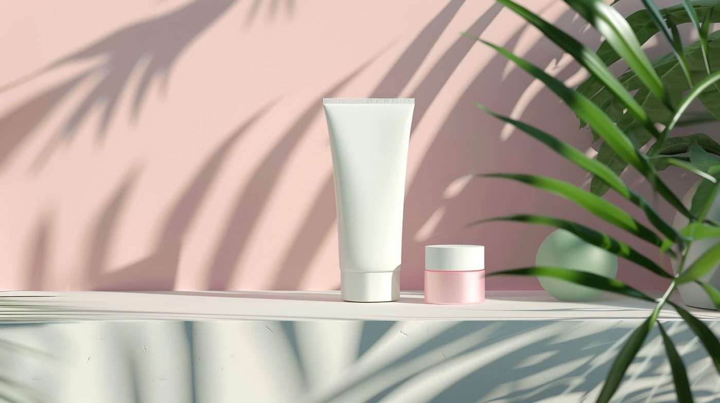 Produits de soin cosmétiques de la Maison Solène disposés pour un rituel visage